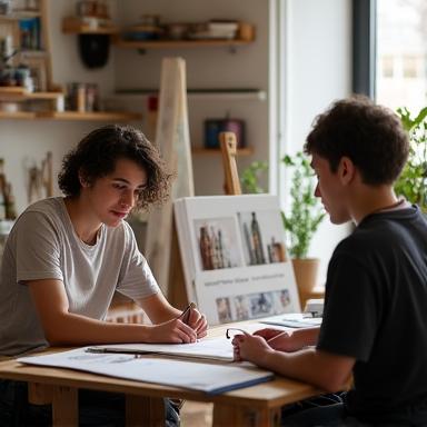 UmbraSketch Collective instructor providing personalised drawing instruction